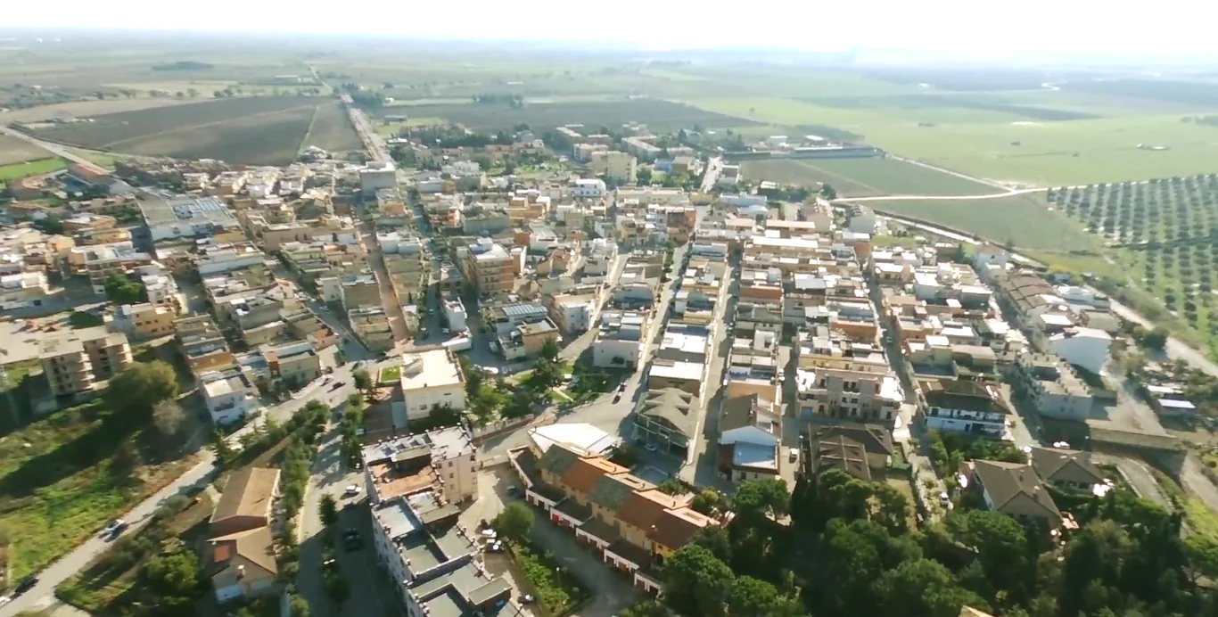 Veduta panoramica del centro abitato di Ordona