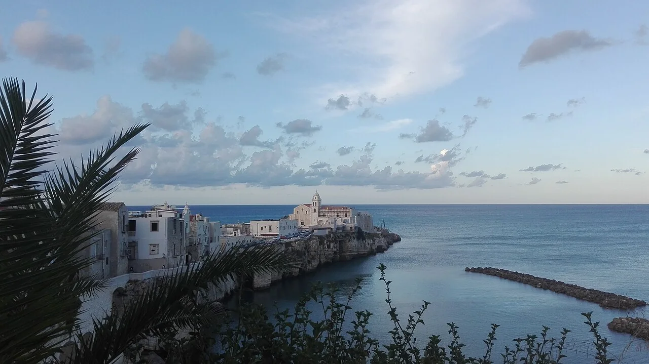 Il centro di Vieste sul promontorio affacciato sul mare